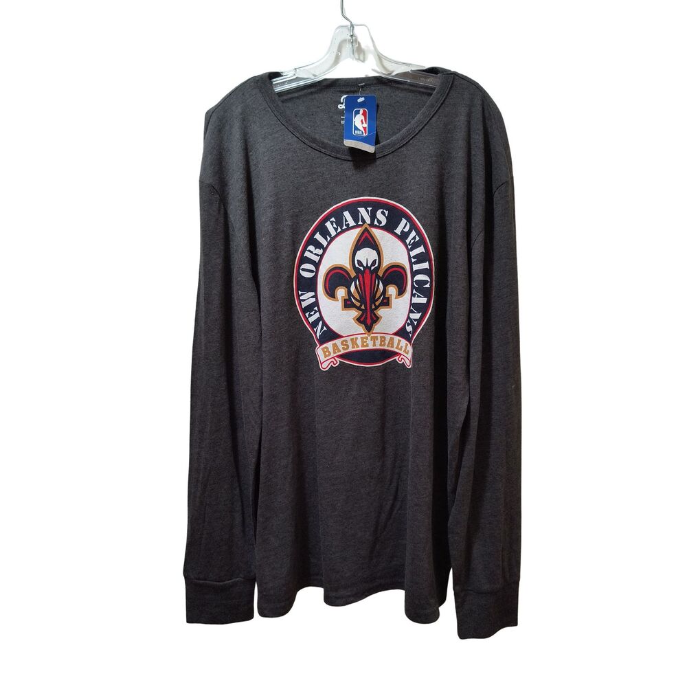 Blue 84 NBA New Orleans Pelicans Long Sleeve T-Shirt Charcoal Gray Heather XXL